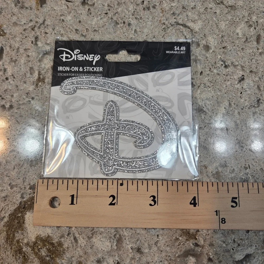 Disney Silver Glitter Iron On Patch Lot of 3‎ Neon Tuesday Wearable Art